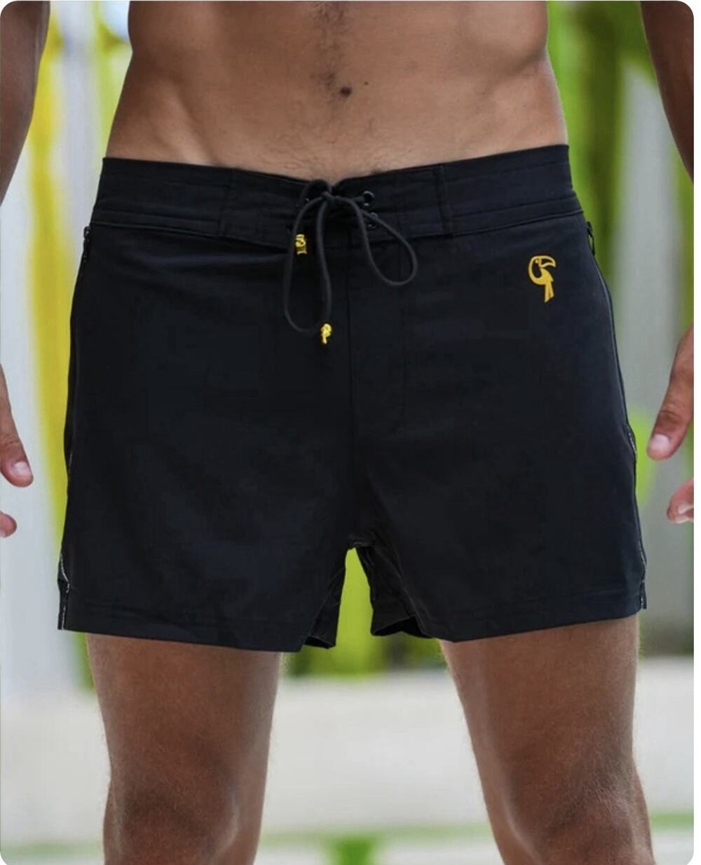 Tucann Swim Trunk Men’s Cookie Black 3 Inch Inseam Size M